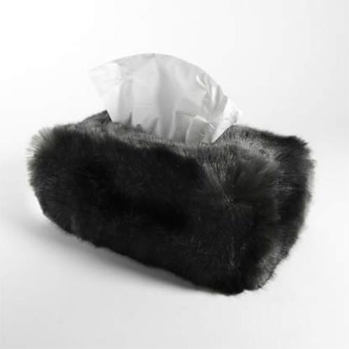Evelyne Prelonge ティッシュボックス Faux Fur Tissue Box Cover, Square or Rectangle by Evelyne