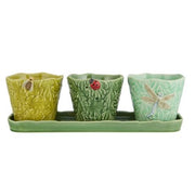 Garden of Insects Aerial Bugs Planters Set by Bordallo Pinheiro Planters Bordallo Pinheiro 