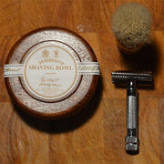 Almond Shaving Soap in Wooden Bowl by D.R. Harris Shaving D.R. Harris & Co Mahogany Effect Bowl 