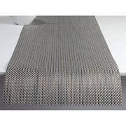 Chilewich: Basketweave Woven Vinyl Placemats Sets of 4 & Runners Placemat Chilewich Runner 14" x 72" Aluminum BW 