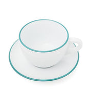 Verona Teal Rimmed Large Cappuccino Cup and Saucer, 8.8 oz by Ancap Cup Ancap 