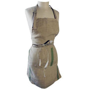 French Linen Chef's Apron by Thieffry Freres & Cie Apron Thieffry Freres & Cie Green 