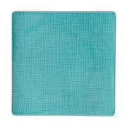 Mesh Square Charger Plate by Gemma Bernal for Rosenthal Dinnerware Rosenthal Solid Aqua 
