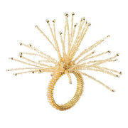 Spider Bead Burst Napkin Ring, set of 4 by Kim Seybert Napkin Rings Kim Seybert Champagne 