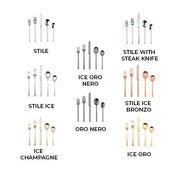 Stile Oro Nero 5 Piece Place Setting by Pininfarina and Mepra Flatware Mepra 