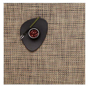 Chilewich: Basketweave Woven Vinyl Placemats Sets of 4 & Runners Placemat Chilewich Square 13" x 14" Bark BW 