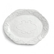 Bella Bianca Ribbon Oval Platter by Arte Italica Dinnerware Arte Italica 