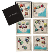 Beach Day Cocktail Napkins, Set of 6 by Kim Seybert Cocktail Napkins Kim Seybert 