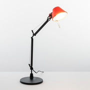 Tolomeo Micro Bicolor Table Lamp by Michele de Lucchi for Artemide Lighting Artemide Red/Black with Base 