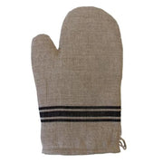 Linen Oven Mitt by Thieffry Freres & Cie Oven Mitts Thieffry Freres & Cie Black 