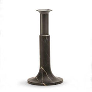 Candleholder by Valerie Chomarat for When Objects Work Candleholder When Objects Work 7" h.; 4.7" base with 2.3" holder Black Marble/Bronze 