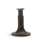 Candleholder by Valerie Chomarat for When Objects Work Candleholder When Objects Work 4.7" h.; 3.5" base with 1.1" holder Black Marble/Bronze 