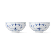 Blue Fluted Plain 10 oz. Rice Bowl, Set of 2 by Royal Copenhagen Dinnerware Royal Copenhagen 