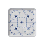 Blue Fluted Plain Square Plate, 4" or 7.9" by Royal Copenhagen Dinnerware Royal Copenhagen Large 