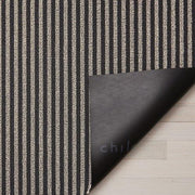 Breton Stripe Shag Indoor/Outdoor Vinyl Floor Mat by Chilewich Rug Chilewich 18" x 28" Doormat Gravel 