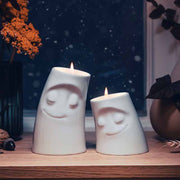 Cuddly Porcelain Candle Cuddler Tea Light Holder, 4.4" Candle Holders Smile Germany 