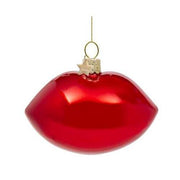 Lips Glass Ornament, 2.8" by Vondels Holiday Ornaments Vondels 