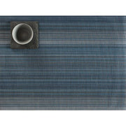 Chilewich: Multi Stripe Woven Vinyl 14" x 72" Table Runner CLEARANCE Placemats Chilewich Rectangle (14" x 19") Chambray Multi Stripe 