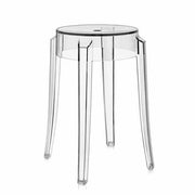 Charles Ghost Low Stool, 18", Set of 2 by Philippe Starck for Kartell Chair Kartell Crystal 