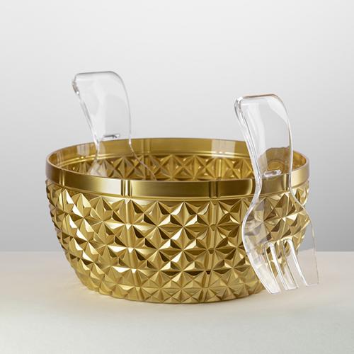 Churchill Acrylic Salad Bowl with Servers, 10" - Thumbnail 3