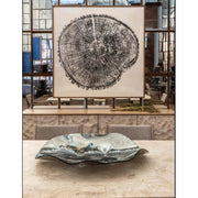 IZDATGLAZ Monochromatic Glass Circular Centerpiece by Orfeo Quagliata Artwork Orfeo Quagliata Large 