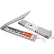Compendio Carving Sets with Grey Blades and Lucite Handles by Berti Carving Set Berti 