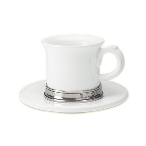 Match Pewter Convivio Espresso Cup with Saucer - Thumbnail 2