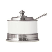 Convivio Jam Pot with Spoon by Match Pewter Condiment Dispensers Match 1995 Pewter 