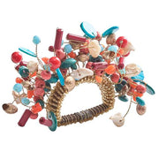 Cozumel Napkin Rings, Set of 4 by Kim Seybert Napkin Rings Kim Seybert Coral & Turquoise 