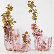 Crackle Vase, Pink 11" by Åsa Jungnelius for Kosta Boda Vases, Bowls, & Objects Kosta Boda 