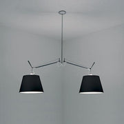Tolomeo Double Shade Suspension Lamp by Michele de Lucchi for Artemide Lighting Artemide 14" Black 