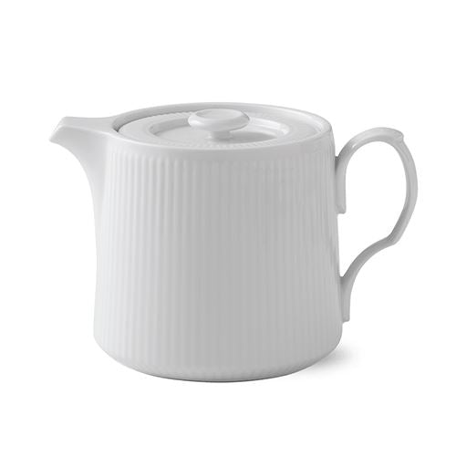 White Fluted Teapot, 25 oz. by Royal Copenhagen - Amusespot - Unique ...
