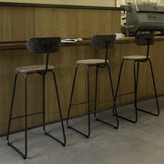 Earth Stool Backrest, Coffee Edition, Bar or Kitchen Height by Eva Harlou for Mater Furniture Mater 