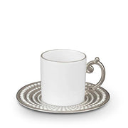 Perlee Platinum Espresso Cup & Saucer by L'Objet Dinnerware L'Objet 