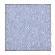 Fez Linen Napkins, Set of 4, 21” by Kim Seybert Cloth Napkins Kim Seybert Blue/White 