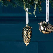 Fir Cone Golden Ornament, 3.27" by Waterford Holiday Ornaments Waterford 