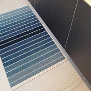 Block Stripe Shag Indoor/Outdoor Vinyl Floor Mat by Chilewich Rug Chilewich 18" x 28" Doormat Denim 
