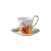 Flora High Handle Cup & Saucer, Magnolia, 9 oz. by Royal Copenhagen Coffee & Tea Cups Royal Copenhagen 