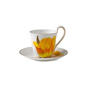 Flora High Handle Cup & Saucer, Tulip, 9 oz. by Royal Copenhagen Coffee & Tea Cups Royal Copenhagen 