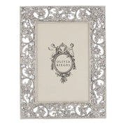 Flora Silver Photo Frame by Olivia Riegel Picture Frames Olivia Riegel 4" x 6" 