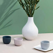 Jasper Folia Rounded Vase, Dove Grey, 8.3" by Wedgwood Vases, Bowls, & Objects Wedgwood 
