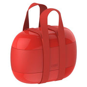 Food à Porter Three-Compartment Lunch Box by Sakura Adachi for Alessi Canisters Alessi Red 