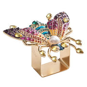 Glam Fly Napkin Rings, Set of 4 by Kim Seybert Napkin Rings Kim Seybert 