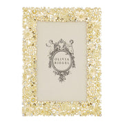 Everleigh Gold Floral Photo Frame by Olivia Riegel Picture Frames Olivia Riegel 4" x 6" 