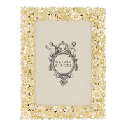 Everleigh Gold Floral Photo Frame by Olivia Riegel Picture Frames Olivia Riegel 5" x 7" 