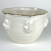 Viso Faces Gold Large Bowl, 9" x 6" by Michael Wainwright Bowls Michael Wainwright 