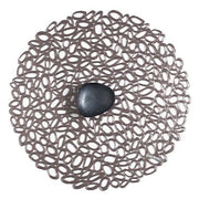 Chilewich: Pebble Pressed Vinyl Placemats Placemats Chilewich Round (14.5" diameter) Gunmetal Pebble 