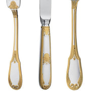 Empire Sterling Silver Gold Accented 9.5" Fish Serving Fork by Ercuis Flatware Ercuis 