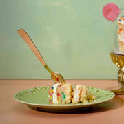 Haas Mojave Porcelain Dessert Plate, Matcha + Gold, 8.5" by L'Objet Dinnerware L'Objet 
