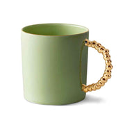Haas Mojave Porcelain Mug, Matcha + Gold, 12 oz. by L'Objet Mugs L'Objet 